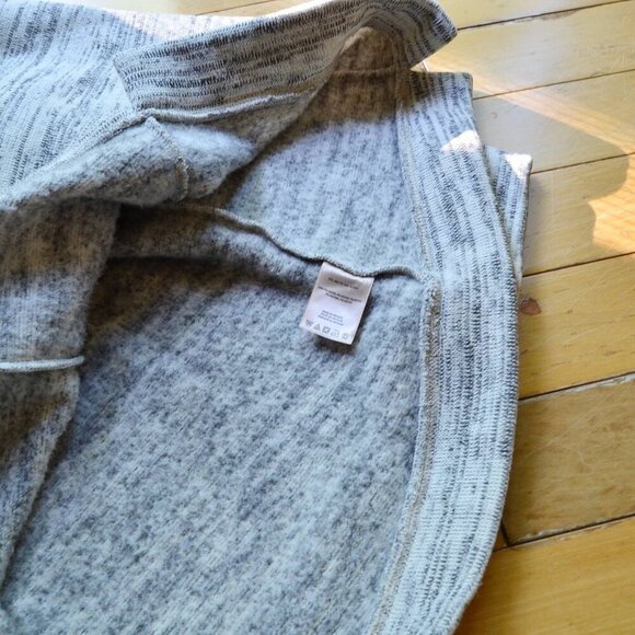 ANTHROPOLOGIE Saturday Sunday Sweater Hi-Lo Heather Gray Space Dye Cowl Neck M - Picture 7 of 9